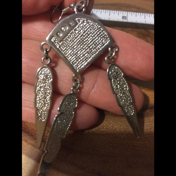 Sterling silver western dangle earrings - Picture 4 of 5